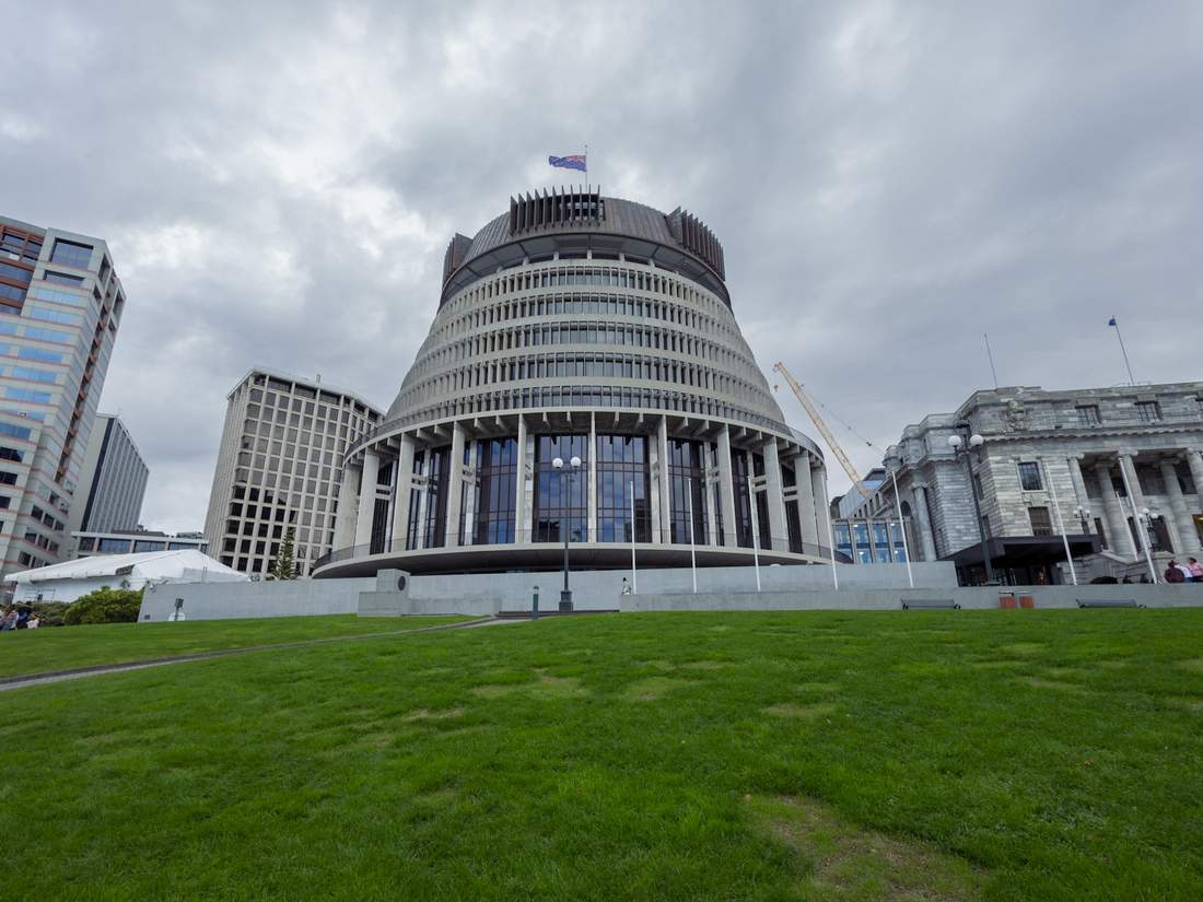 The Beehive, New Zealand's Parliament building, in Wellington